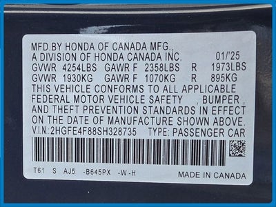 2025 Honda Civic Hybrid Sport Touring