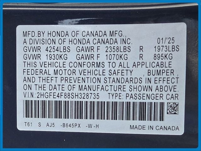 2025 Honda Civic Hybrid Sport Touring