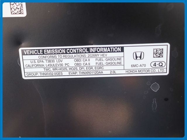 2026 Honda Civic Hybrid Sport