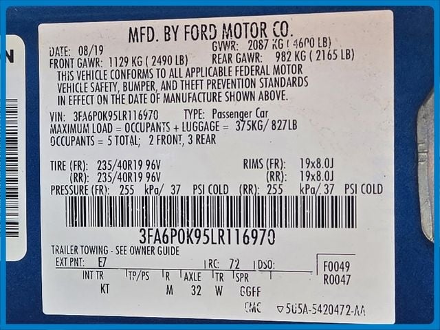 2020 Ford Fusion Titanium