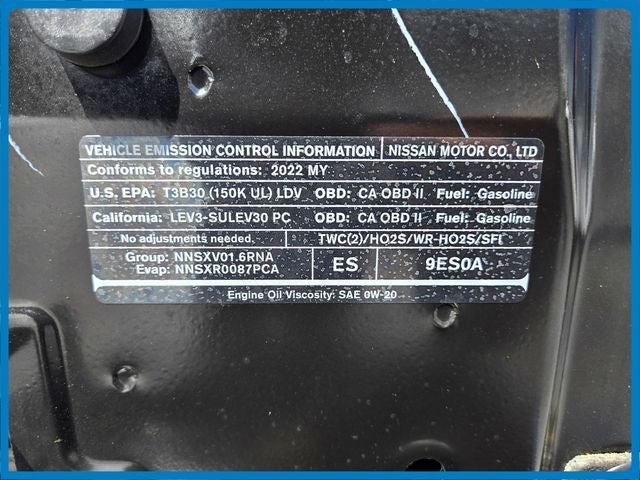 2022 Nissan Versa 1.6 S