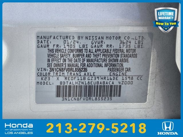 2024 Nissan Versa 1.6 SR