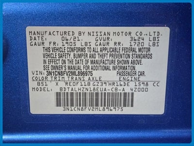 2021 Nissan Versa 1.6 SR