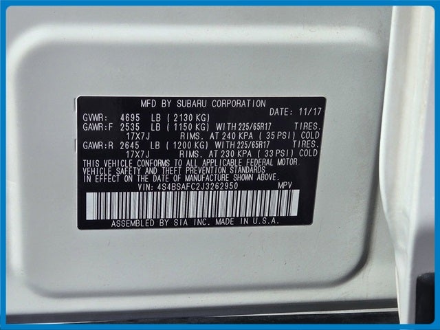 2018 Subaru Outback 2.5i Premium