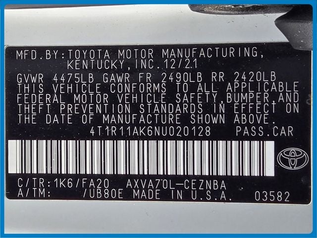 2022 Toyota Camry LE