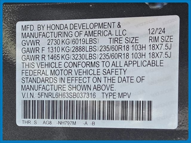 2025 Honda Odyssey EX-L
