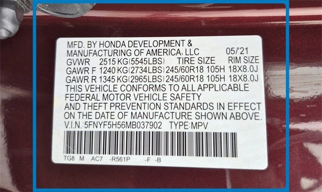 2021 Honda Pilot EX-L