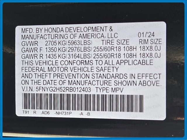 2024 Honda Pilot EX-L 7 Passenger