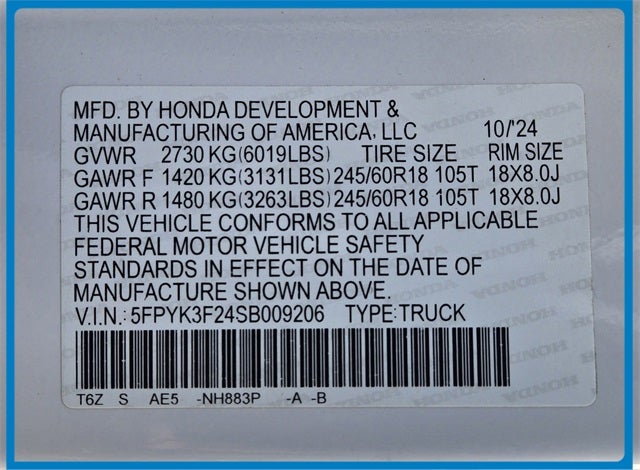 2025 Honda Ridgeline Sport