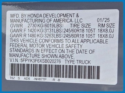 2025 Honda Ridgeline TrailSport
