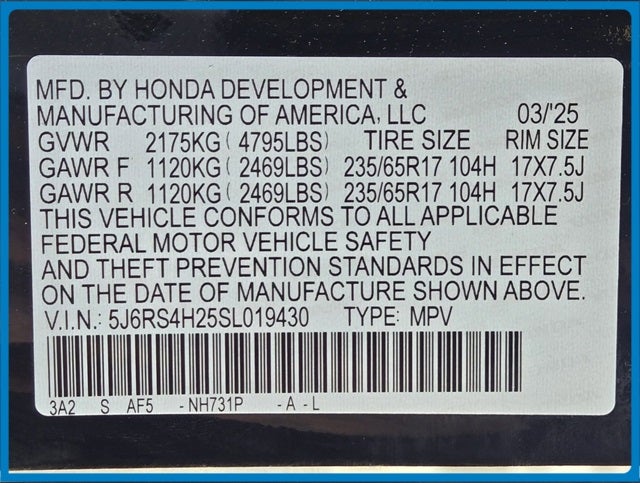 2025 Honda CR-V LX