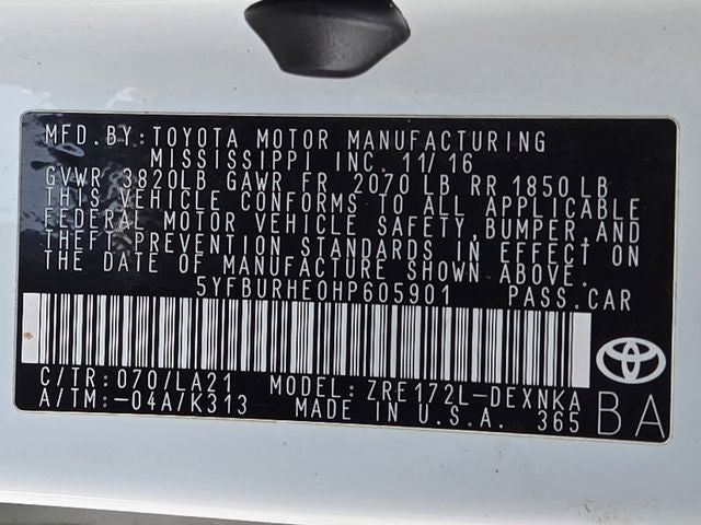 2017 Toyota Corolla XLE