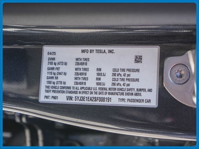 2025 Tesla Model 3 Long Range