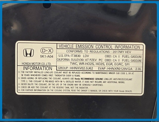 2017 Honda Accord Hybrid EX-L