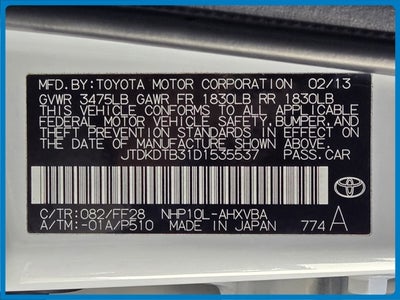 2013 Toyota Prius c Two