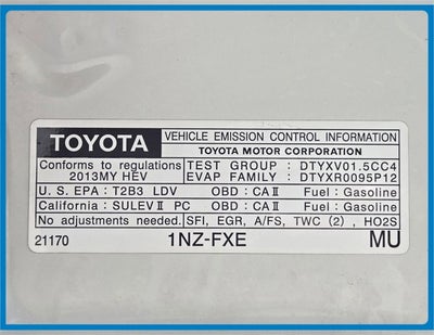 2013 Toyota Prius c Two