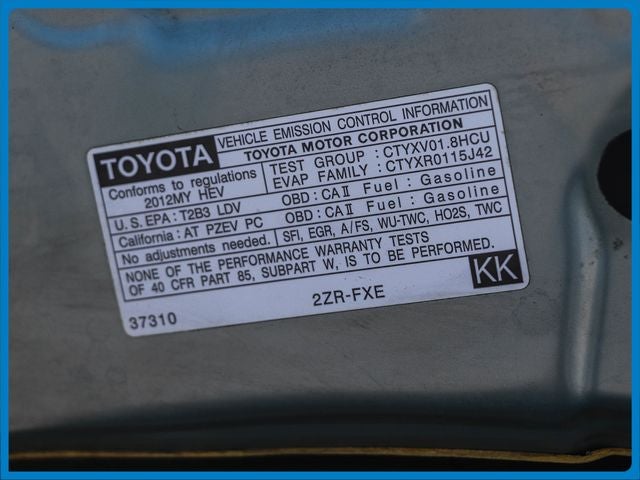 2012 Toyota Prius Plug-in 5dr HB (Natl)