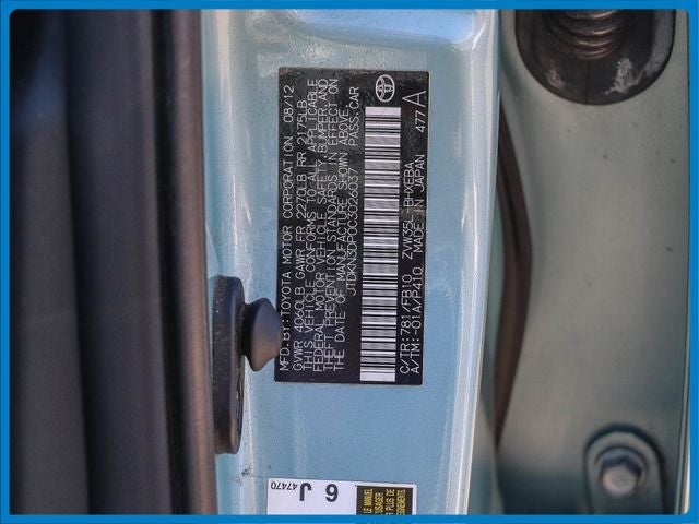 2012 Toyota Prius Plug-in 5dr HB (Natl)