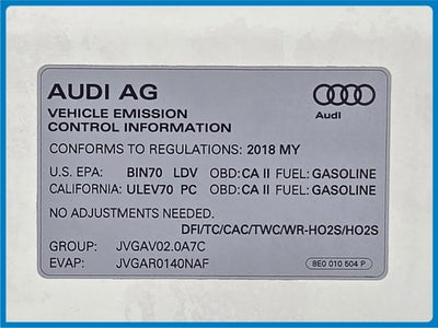 2018 Audi A6 2.0T Premium Plus quattro