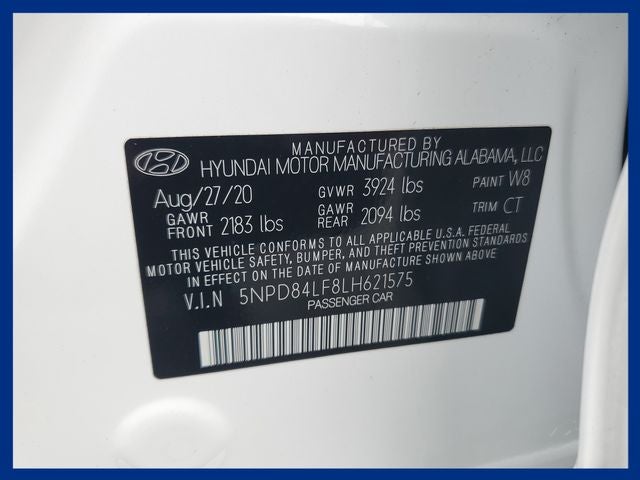 2020 Hyundai Elantra Value Edition