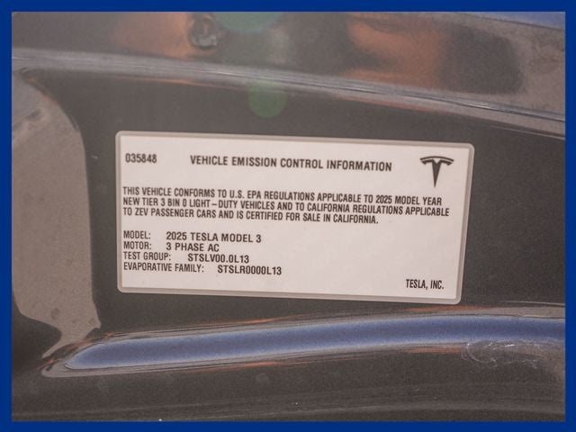 2025 Tesla Model 3 Long Range