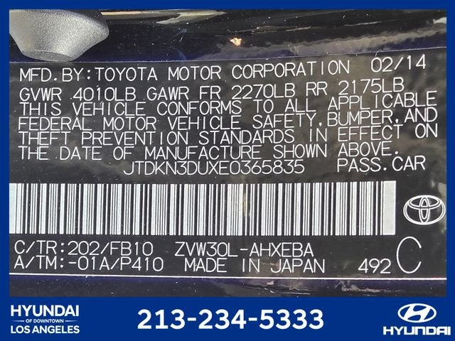 2014 Toyota Prius Two