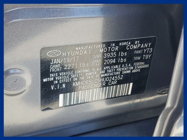2017 Hyundai Ioniq Hybrid Blue