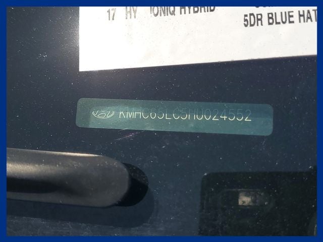 2017 Hyundai Ioniq Hybrid Blue