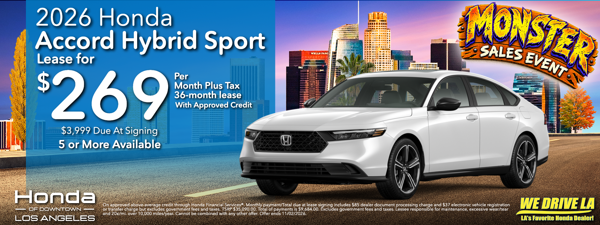 2026 Honda Accord Hybrid Sport at Honda DTLA