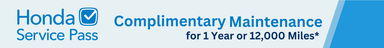 Honda Service Pass Complimentary Maintenance